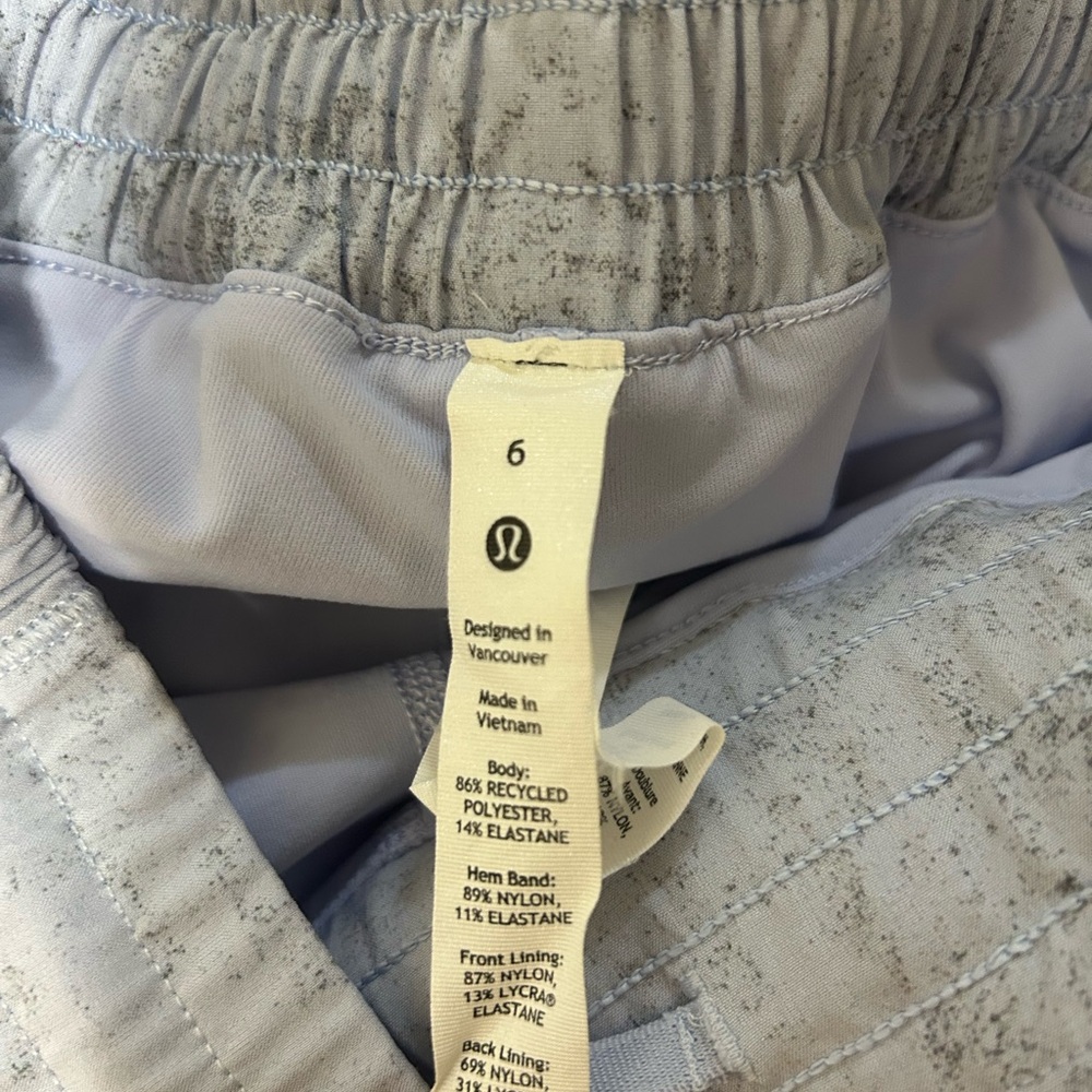 Lululemon Light Gray Athletic Shorts Size 6